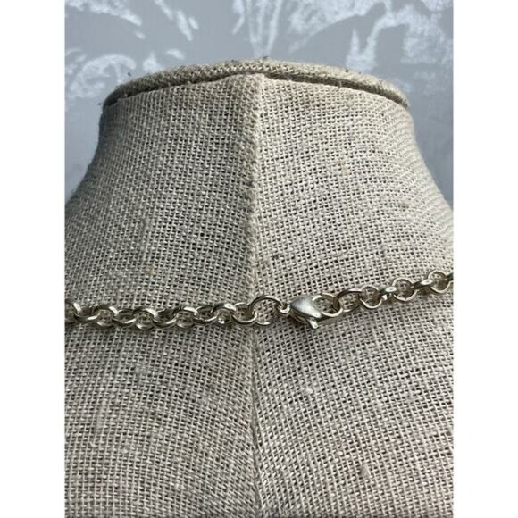 Silver Tone Byzantine Cross Black Cluster Beads - Picture 3 of 4